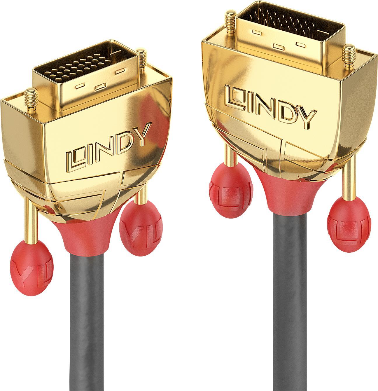 LINDY DVI-D Dual Link Kabel 1.00m Gold Line