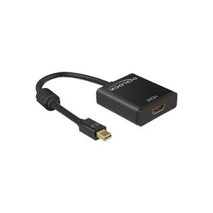 Delock Adapter mini DisplayPort 1.2 Stecker > HDMI Buchse 4K Aktiv schwarz (62611)