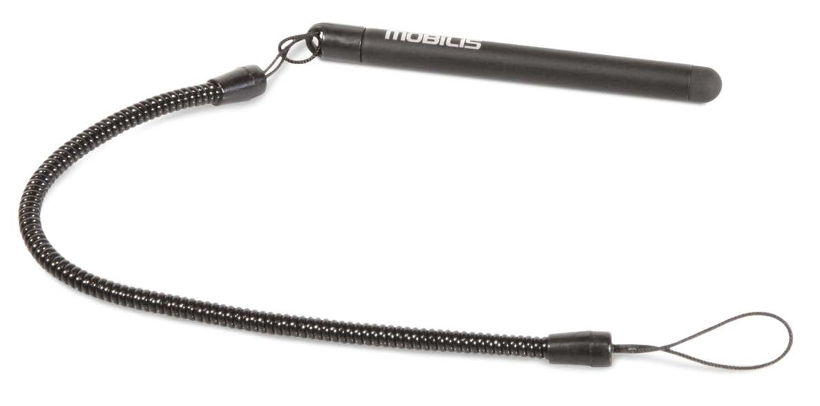 MOBILIS CASE Eingabestift Schwarz einziehbar mit Spiralkabel 10 Stück
