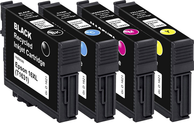 Basetech Tinte ersetzt Epson T1621, T1622, T1623, T1624, 16 Kompatibel Kombi-Pack Schwarz, Cyan, Magenta, Gelb BTE154 1621,4850-126