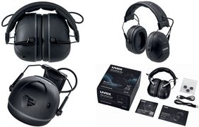 uvex Kapsel-Gehörschutz aXess one, schwarz Bluetooth, dualer Verbindungsmodus, zwei Mikrofone, - 1 Stück (2640001)
