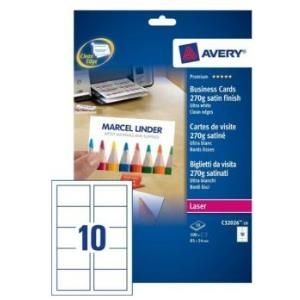 Avery QuickundClean C32026-10 - Beidseitig beschichtete Visitenkarten, matt -... - Avery QuickundClean C32026-10 - Beidseitig beschichtete Visitenkarten, matt -...