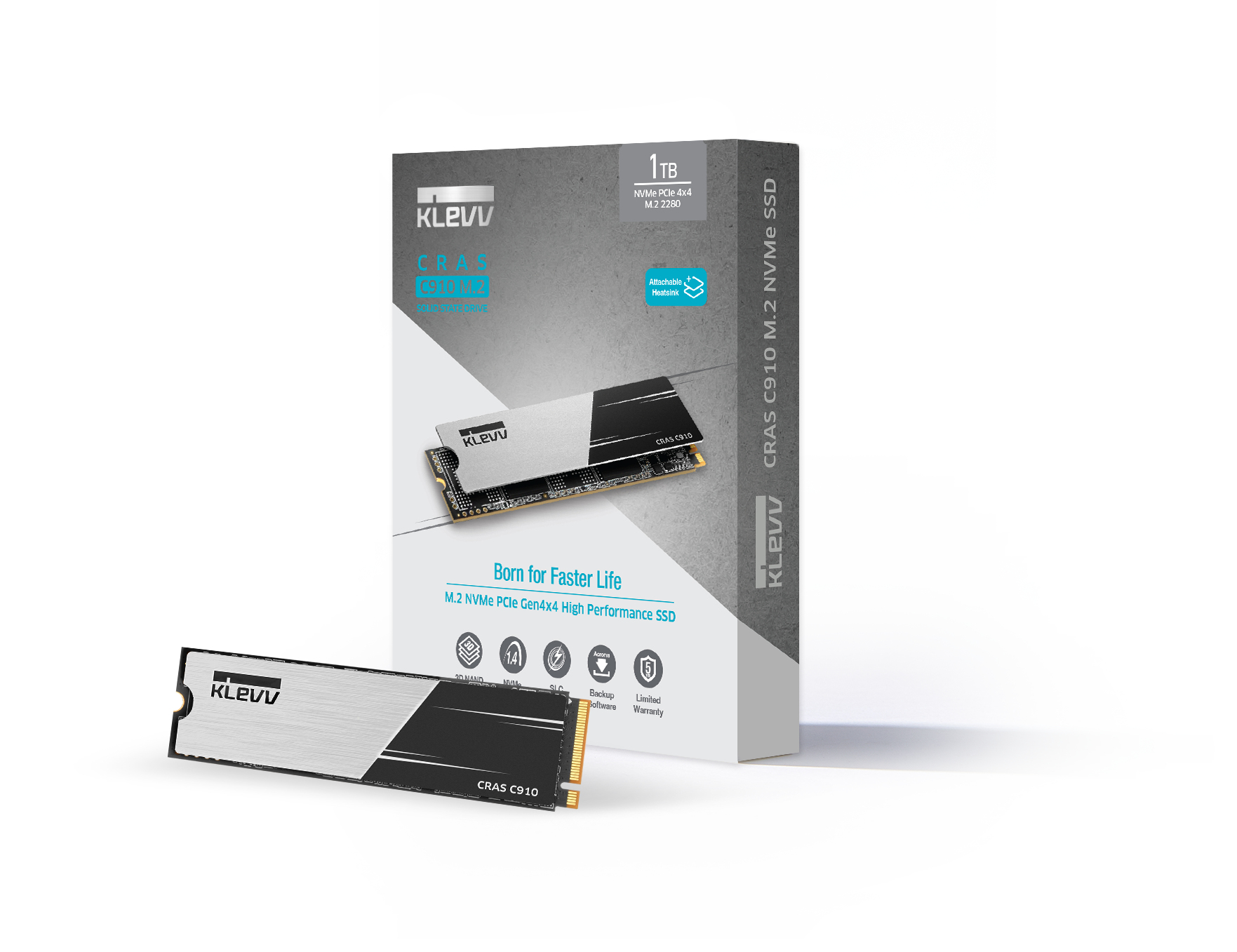Klevv CRAS C910 1 TB SSD M.2 2280 PCIe Gen4 NVMe