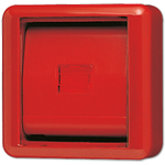 JUNG Abdeckung m. Glasscheibe 860WGLRT WG800 IP44 rot einsch.roter Wippe 860WGLRT (860WGLRT)