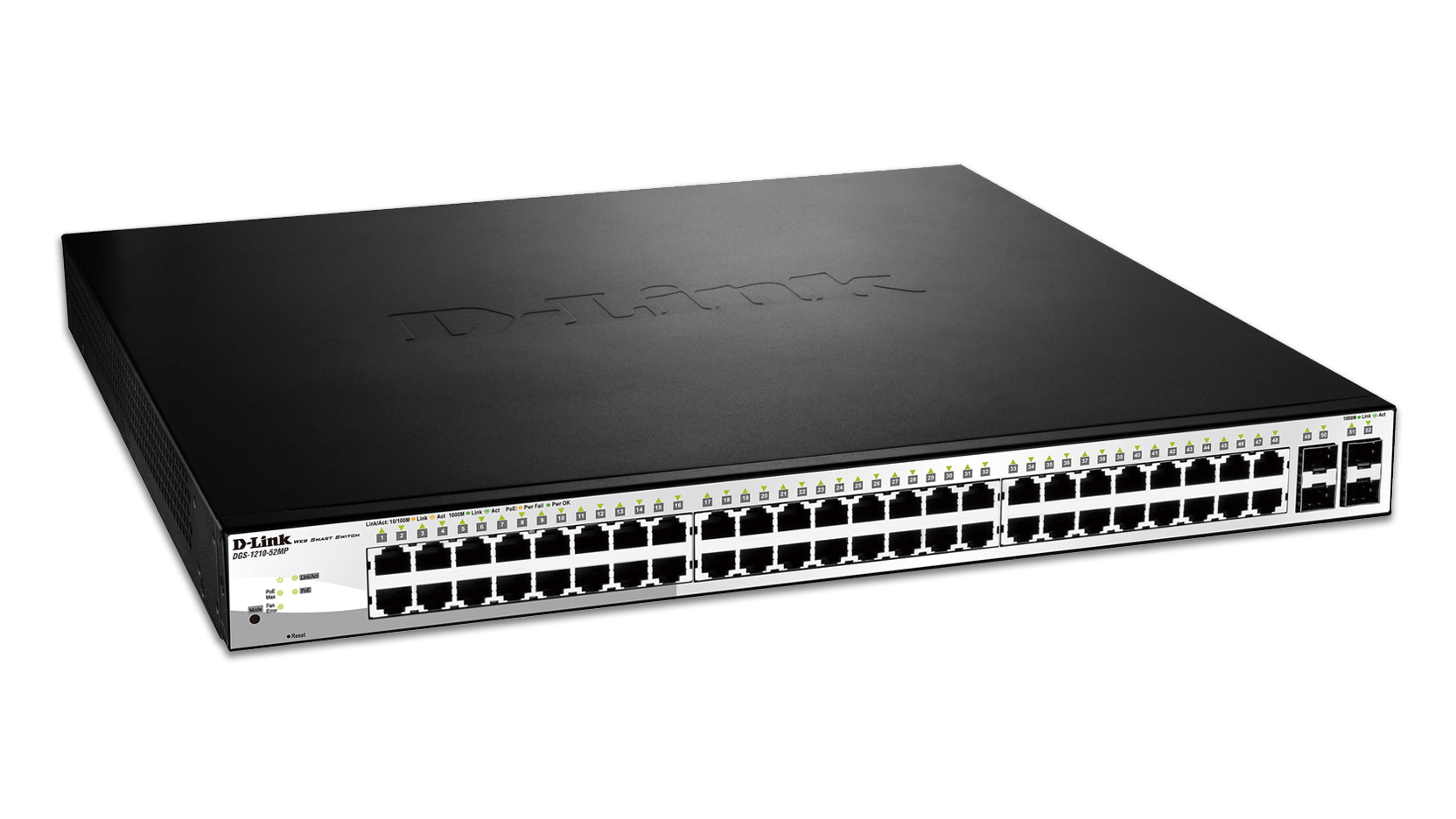 D-Link DGS-1210-52MP 52-Port Managed Switch Schwarz, Grau