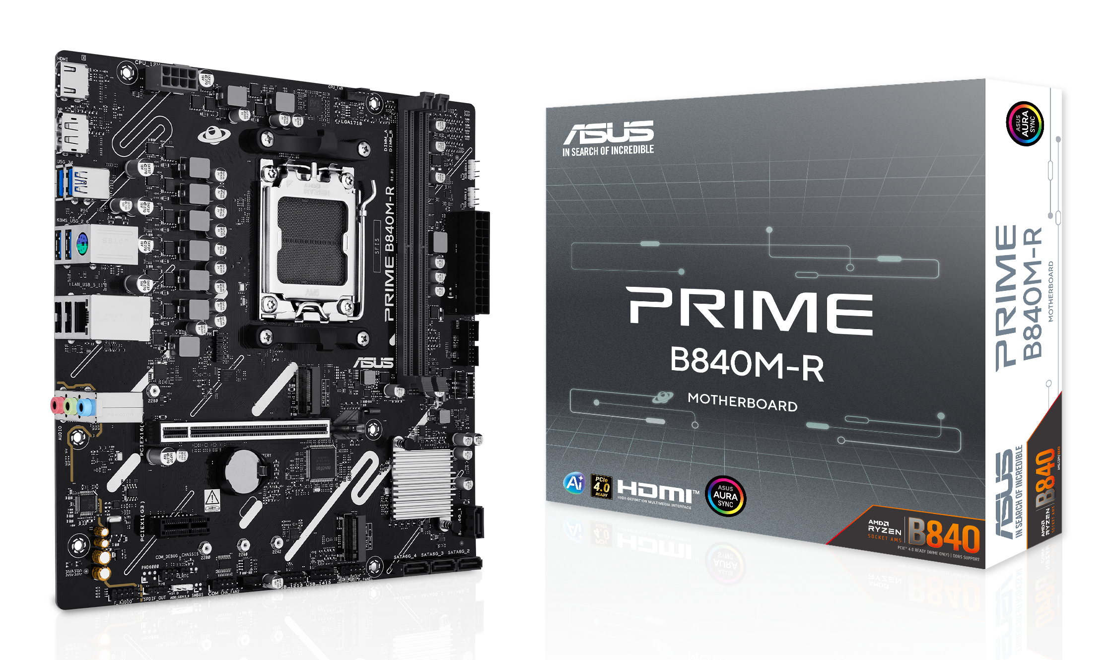 ASUS PRIME B840M-R Micro ATX Mainboard Socket AM5 AMD B840