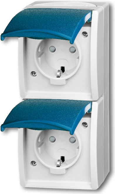 Busch Jaeger 2084-0-0719 Steckdose CEE 7/3 Blau - Weiß (2084-0-0719)