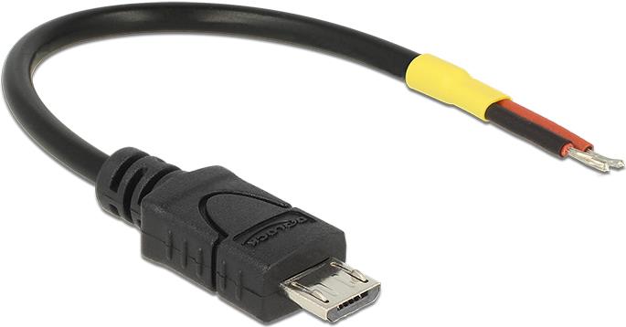 DELOCK USB Kabel Delock Micro-B -> 2 offene Kabelenden 0.10m