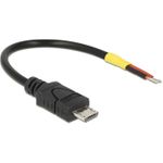 Delock Stromkabel ohne Stecker zu Mikro-USB Typ B (nur Strom) (M) (82697)
