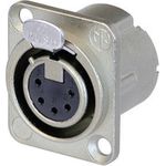 Neutrik XLR-Steckverbinder Flanschbuchse, Kontakte gerade Polzahl: 5 Silber NC5FD-LX 1 St. (NC5FD-LX)