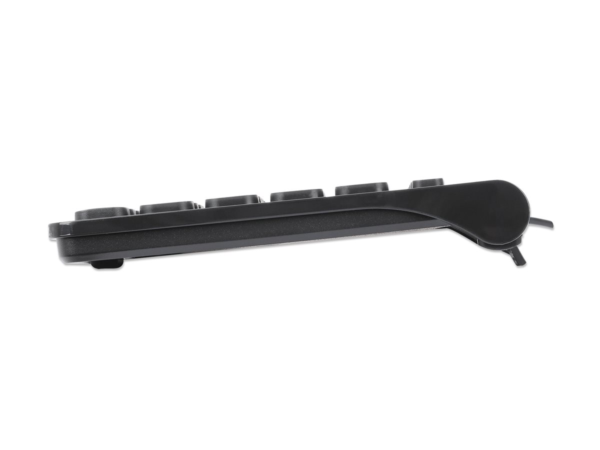 Manhattan Slim Kabelgebundene USB Mini-Tastatur QWERTY Schwarz