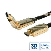 ROLINE GOLD HDMI Kabel +Eth., drehb. 2m Retail im Blister (11.88.5507)