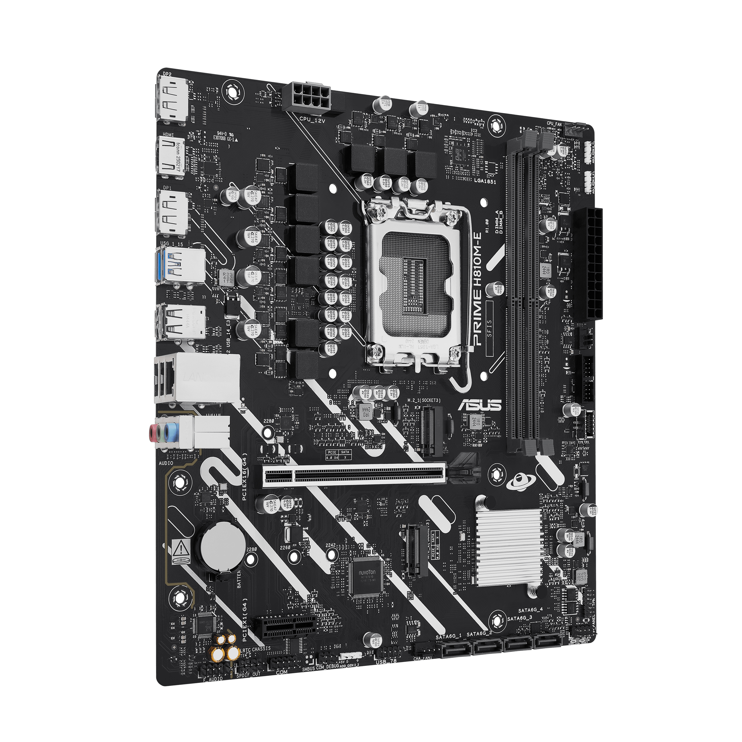 ASUS PRIME H810M-E-CSM Mainboard Intel H810 LGA 1851 DDR5 Micro ATX Schwarz