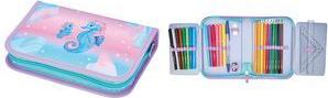 herlitz Schüleretui "Ocean Lights", 31-teilig aus Polyester, Maße: (B)205 x (T)140 x (H)38 mm, 2 Klappen, - 1 Stück (400197090)