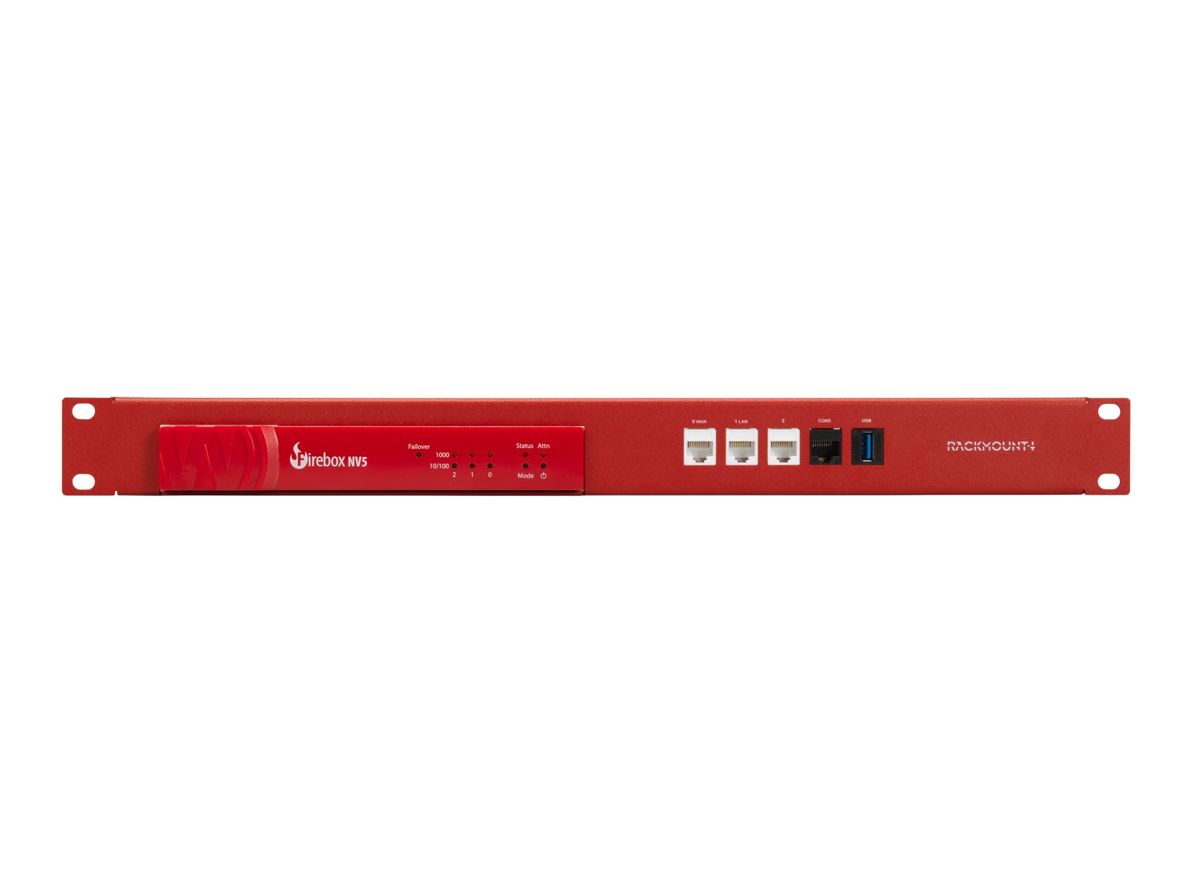 Rackmount.IT RM-WG-T8 Rackmontagesatz 1U 19" für WatchGuard NV5, T10, T15 Rot