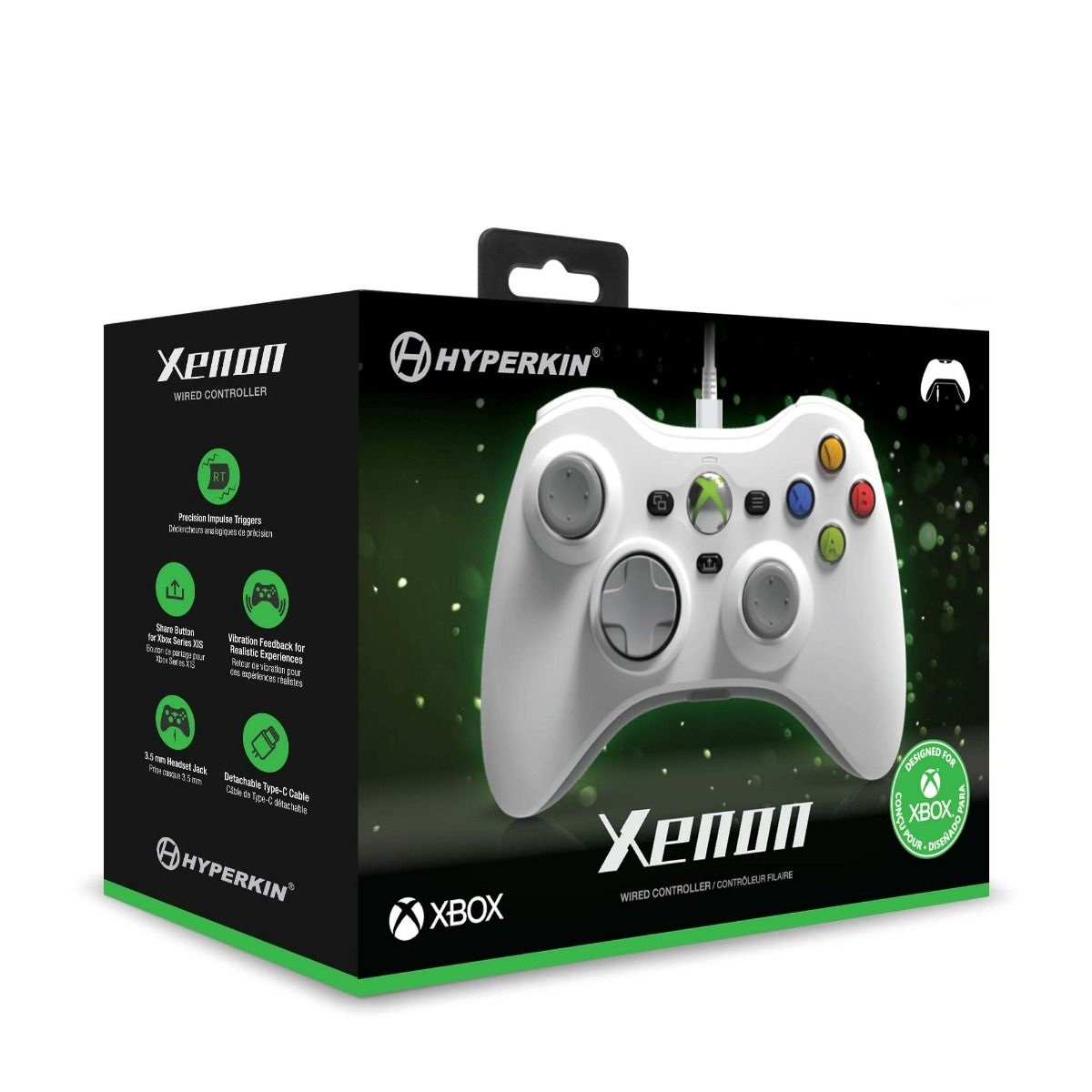 Hyperkin Xenon Gamepad kabelgebunden USB-C für Xbox One, Series X|S & PC Weiß