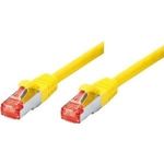 Patchkabel S-STP (PIMF), Cat 6, gelb, 0,25 m Patchkabel mit besonders schmalem Knickschutz (715003Y)