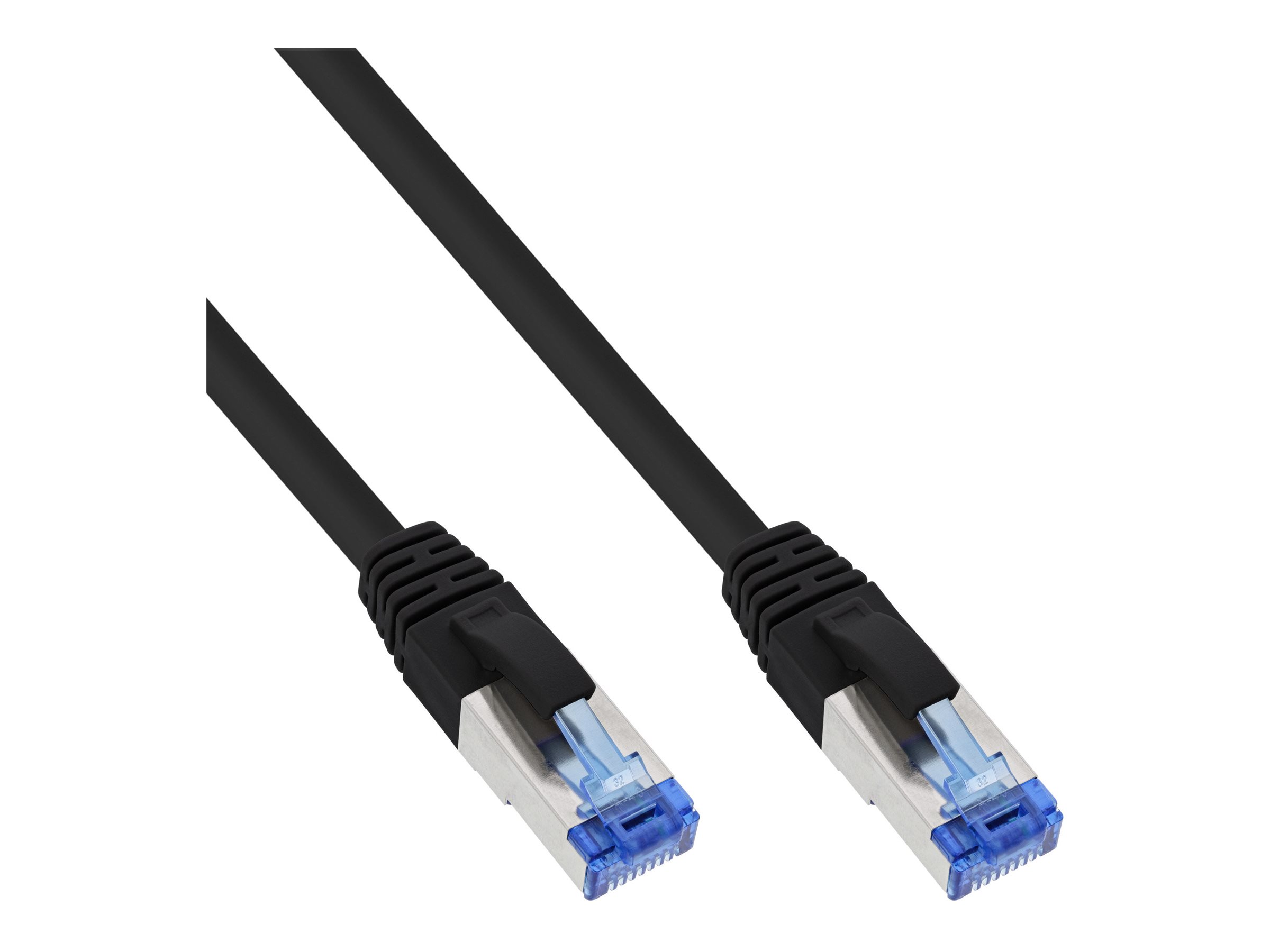 InLine Patch-Kabel S/FTP (PiMF) CAT 6a 2 m Schwarz (40er-Pack)