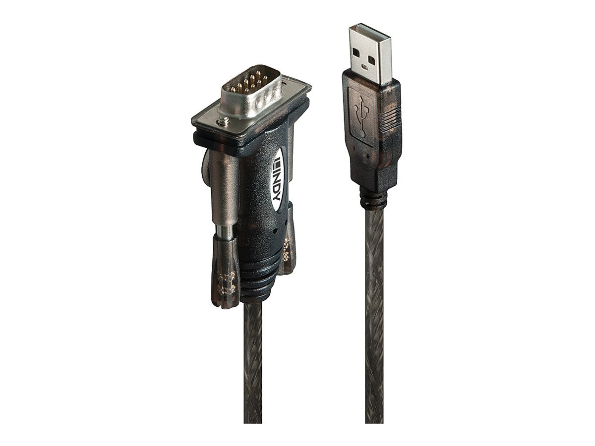 Lindy USB Seriell Konverter Lite 1,5 m USB Typ-A auf RS-232 Grau, Transparent