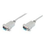 Assmann Zero-Modem connection cable. D-Sub9 F/F. 1.8m. snap-hoods. be (AK-610100-018-E)