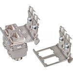 Wirewin Hutschienenadapter für Montage von 2 Keystone Jacks, Metall Keystone System (WKS DIN RAIL HOLDER 2)