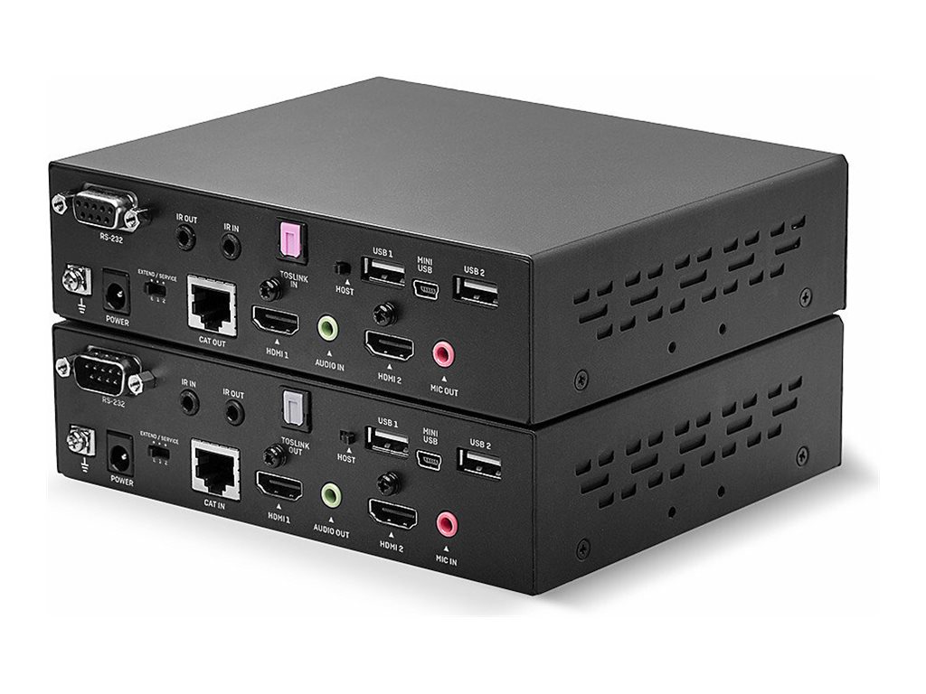 Lindy 39374 KVM-Extender Dual-Head HDMI USB IR RS232 HDBaseT Cat.6 100m Schwarz