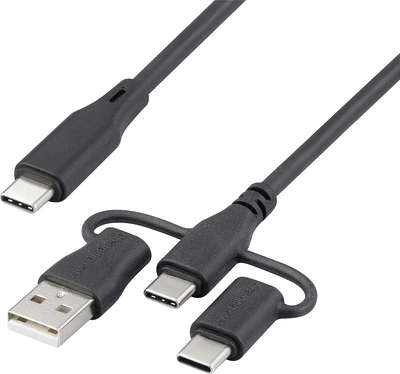 Renkforce USB-Ladekabel USB 2.0 USB-C 3.00 m Schwarz RF-6615910 (RF-6615910)