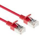 ACT Red 3 meters LSZH S/FTP CAT6A slimline patch cable snagless with RJ45 connectors (DB7503)