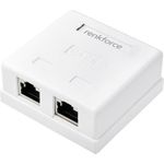 Renkforce Netzwerkadapter Aufputz CAT 6 2 Port Weiß (RF-4540914)