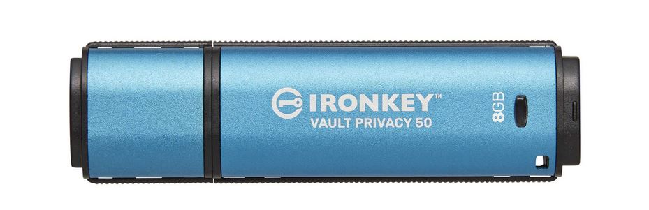 KINGSTON 8GB IronKey Vault Privacy 50 USB AES-256 Encrypted FIPS 197 (IKVP50/8GB)