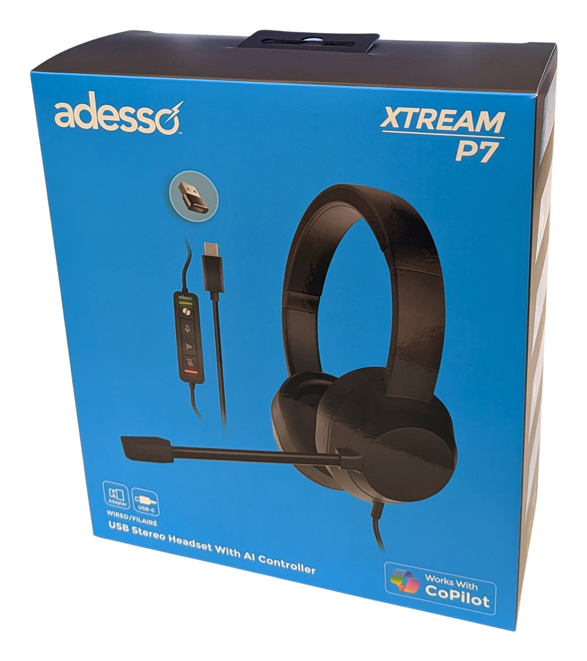 Adesso Xtream P7 On-Ear Headset USB Typ-A Schwarz