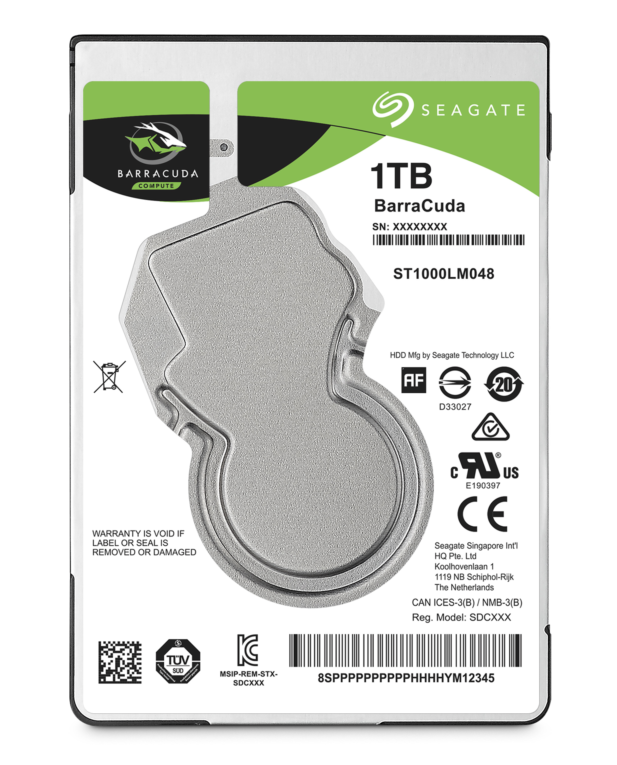Seagate Barracuda ST1000LM048 1 TB 2.5" HDD SATA 6Gb/s 5400 rpm 128 MB Cache