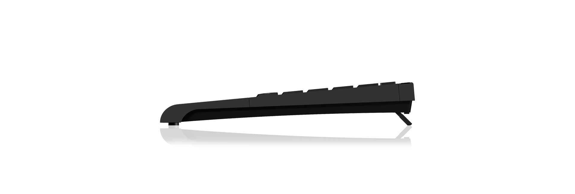 KeySonic ACK-540 U+ Mini-Tastatur US Layout USB Schwarz
