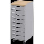 Rollwagen 8 Schübe grau/buche (DT 082N.02.23)