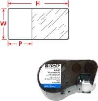 Brady, M-86-461, Polyester, Weiß/Transparent, 15,24 x 25,4(66,68)mm, Schwarz auf Weiß, selbstlaminierend, permanent(120 E.) (143290)