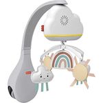 Mattel Fisher-Price Babybett Regenbogen-Mobile und Spieluhr (HBP40)