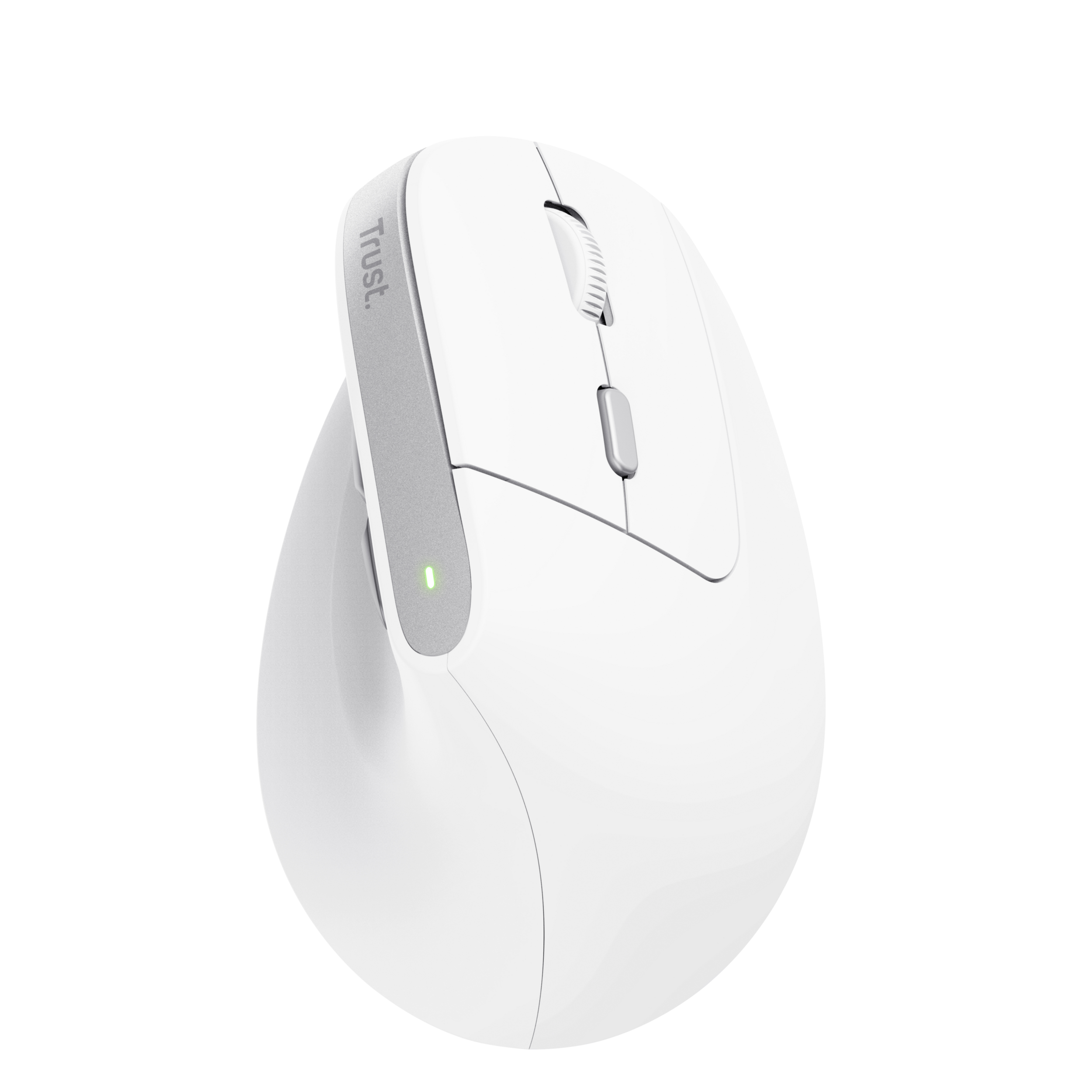 Trust Bayo II Vertikale Ergonomische Maus 6 Tasten Kabellos 2,4 GHz Weiß