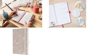 Sigel Buchkalender Jolie 2025 Cosmic Fantasy Beige (J5349)