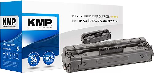 KMP-Tonerkartusche/Tonerkit H-T16 Schwarz, kompatibel mit Hewlett Packard C4092A Kapazität: 160g, ca. 2.500 Seiten (0873,0000)
