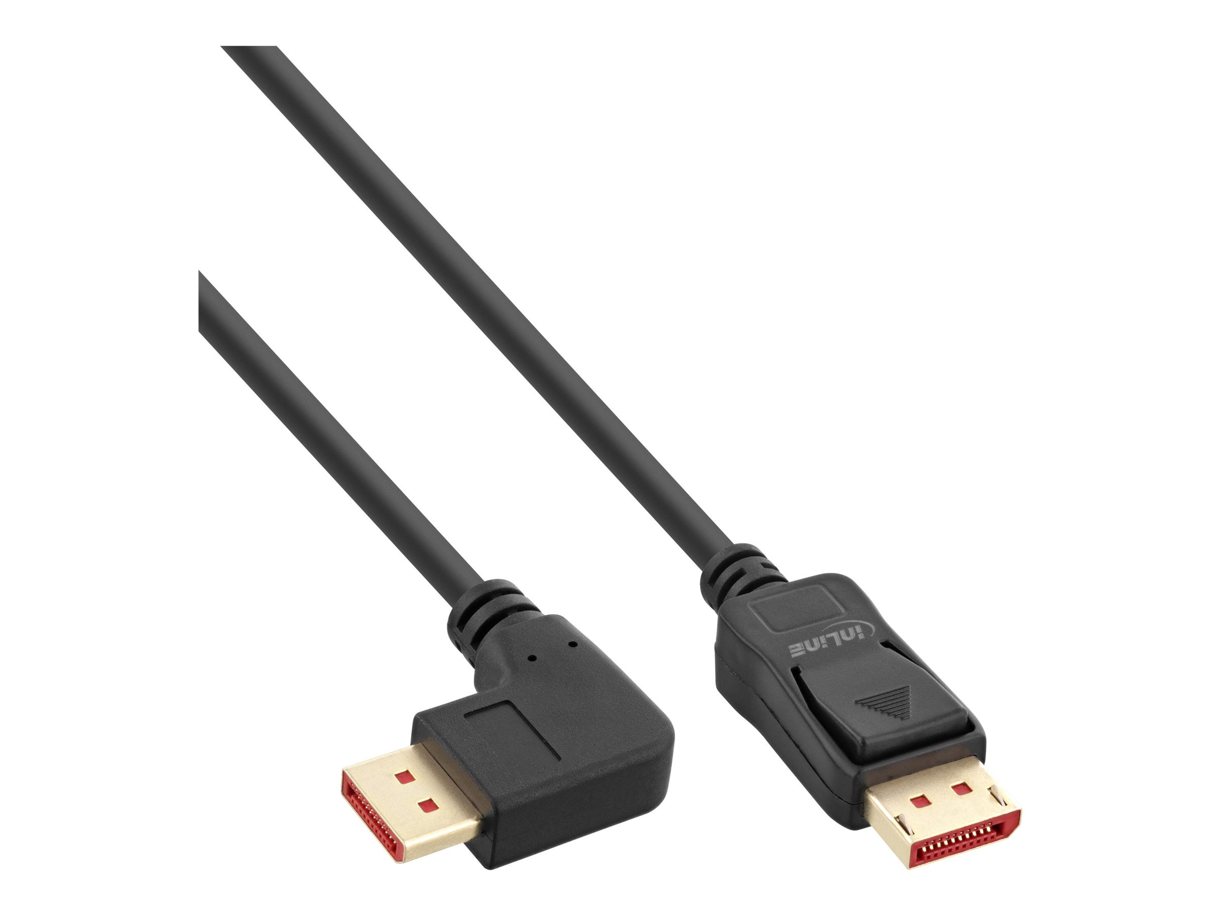 InLine DisplayPort 1.4 Kabel 1 m 8K DisplayPort (M) rechtwinklig zu DisplayPort (M) gerade Schwarz