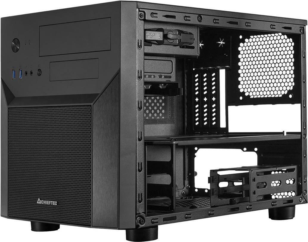 Chieftec Mesh Series CI-02B-OP Cube Systemgehäuse micro ATX Schwarz