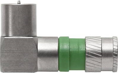 Axing F-Stecker-Kompression, gewinkelt, Quickfix Kabel-Durchmesser: 4.9 mm (CFS 100-48)