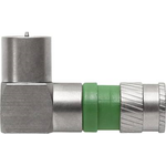 Axing F-Stecker-Kompression, gewinkelt, Quickfix Kabel-Durchmesser: 4.9 mm (CFS 100-48)