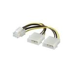 Wentronic Goobay Internes PC-Stromkabel - 2x 5,25-Stecker > PCI Express 6-pin (51360)