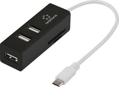 RF-4995192 3 Port USB 2.0-Hub mit eingebautem SD-Kartenleser OTG-Funktion (RF-4995192)