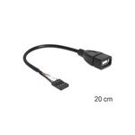 Delock Kabel USB Pin Header Buchse > USB 2.0 Typ-A Buchse 20 cm (83291)