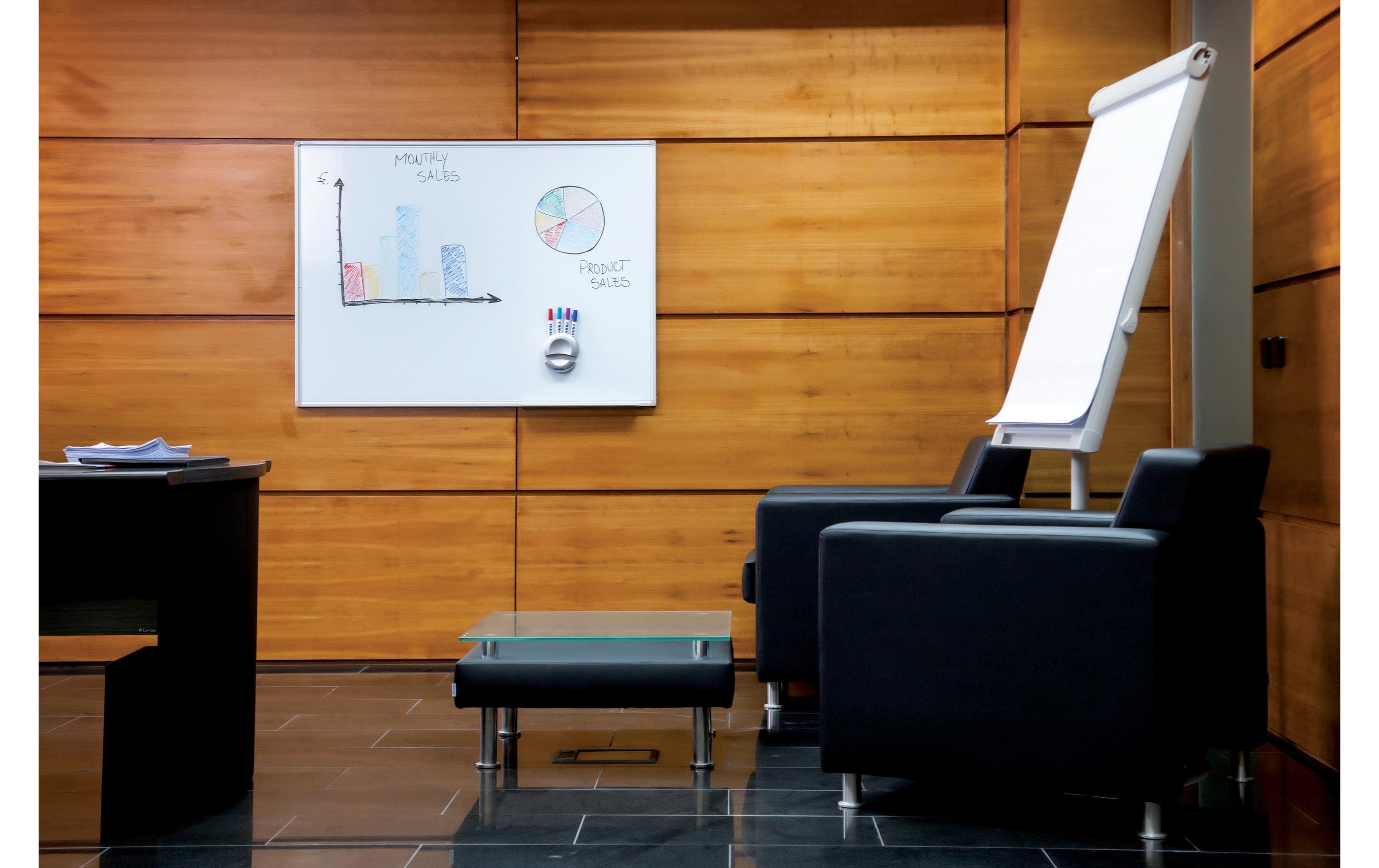 FRANKEN X-tra!Line SC3202 Whiteboard 900 x 600 mm Silber, Weiß