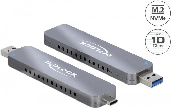 Delock Externes Gehäuse für M.2 NVMe PCIe SSD mit USB Type-C™ und Typ-A Stecker (42616)