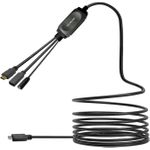 VivoLink USB-C HUB Cable with USB3.0 & Charging 7.5m black (PROUSBCHDMIUSB3-7.5)