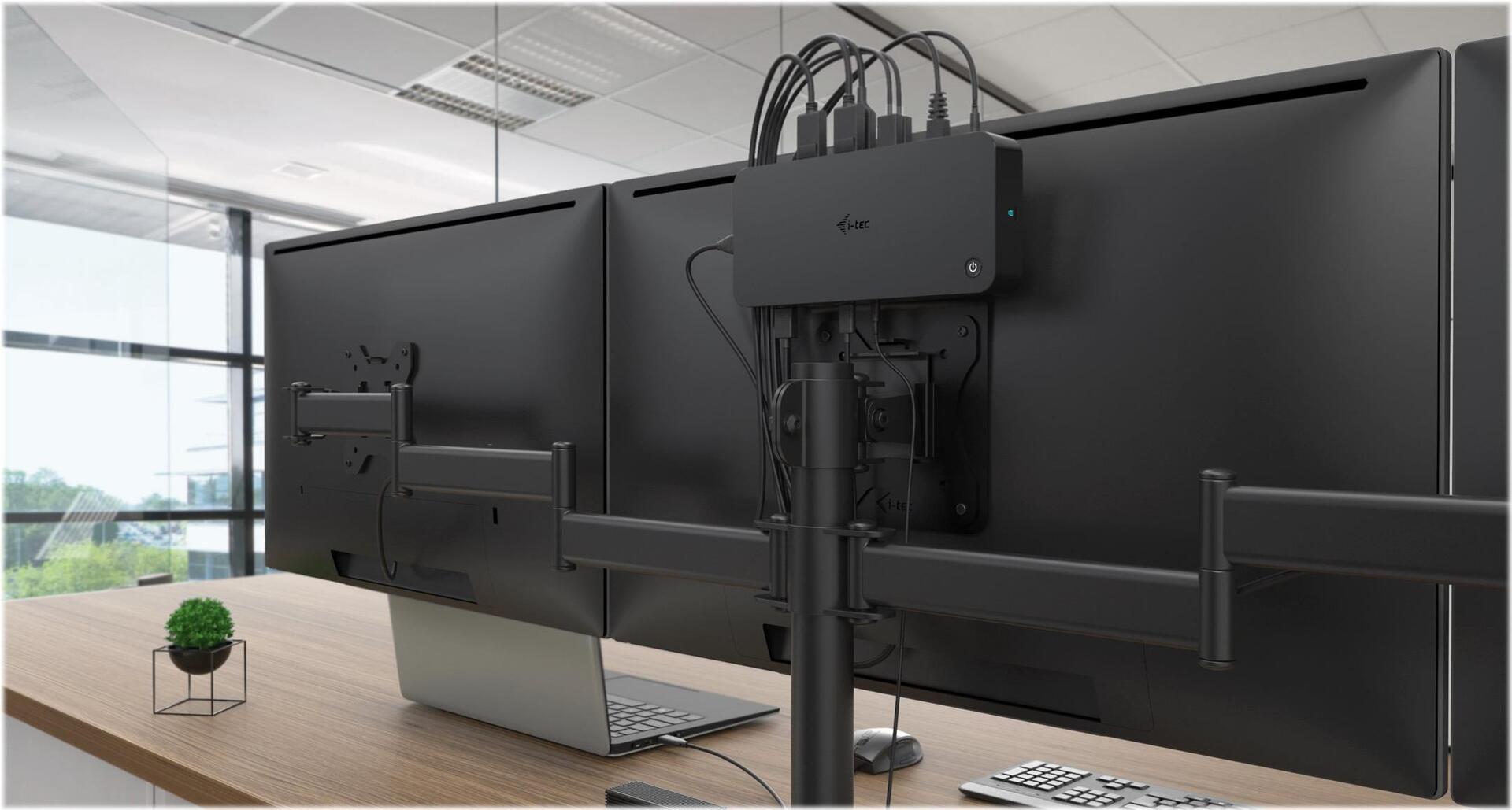 i-tec CATRIPLEDOCKPDPRO Dockingstation USB-C / Thunderbolt 3 3x 4K Power Delivery 70W Schwarz